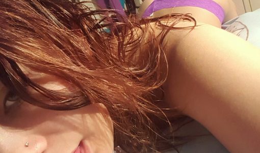 Sexy Redhead Amateur Teen Girl In Thong & Feet Picture